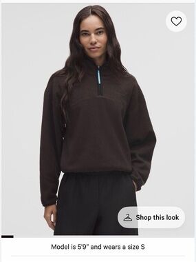 Lululemon tumble fleace Half-Zip Fleece Pullover - Brown NWOT size small